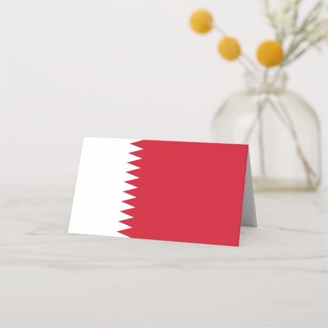 Tarjeta De Asiento Bandera de Bahréin (Anverso)