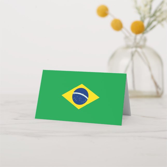 Tarjeta De Asiento Bandera de Brasil (Anverso)