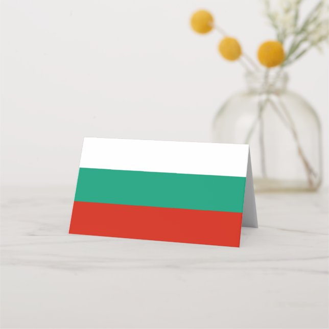 Tarjeta De Asiento Bandera de Bulgaria (Anverso)