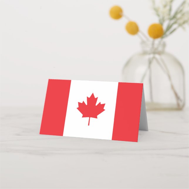 Tarjeta De Asiento Bandera de Canadá (Anverso)