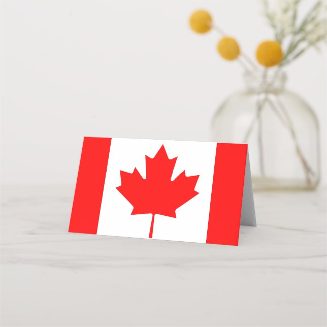 Tarjeta De Asiento Bandera de Canadá (Anverso)