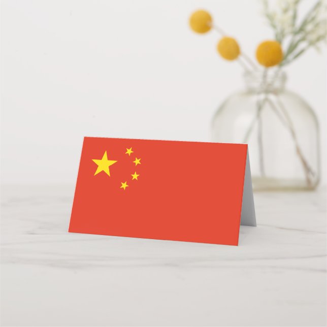 Tarjeta De Asiento Bandera de China (Anverso)