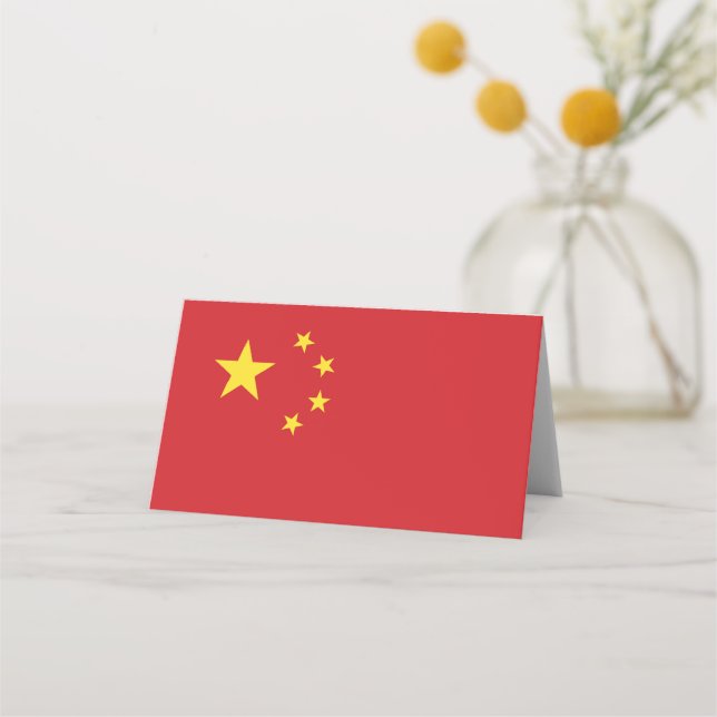 Tarjeta De Asiento Bandera de China (Anverso)