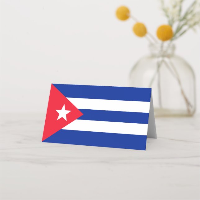 Tarjeta De Asiento Bandera de Cuba (Anverso)