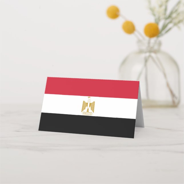 Tarjeta De Asiento Bandera de Egipto (Anverso)