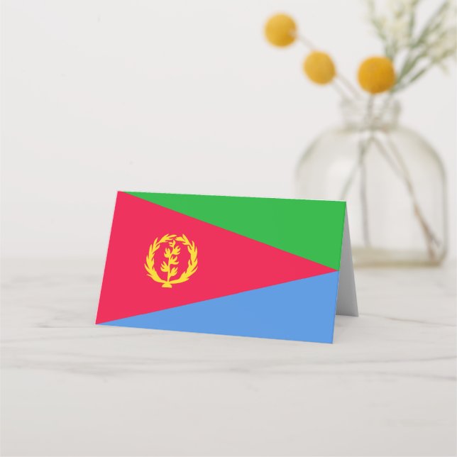 Tarjeta De Asiento Bandera de Eritrea (Anverso)