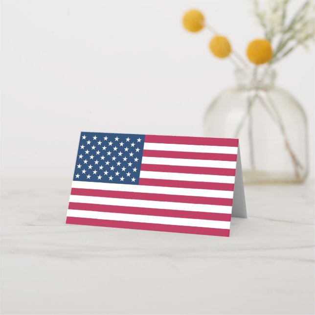 Tarjeta De Asiento Bandera de Estados Unidos (Anverso)