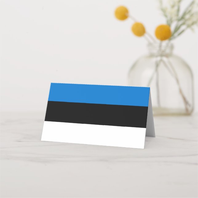 Tarjeta De Asiento Bandera de Estonia (Anverso)