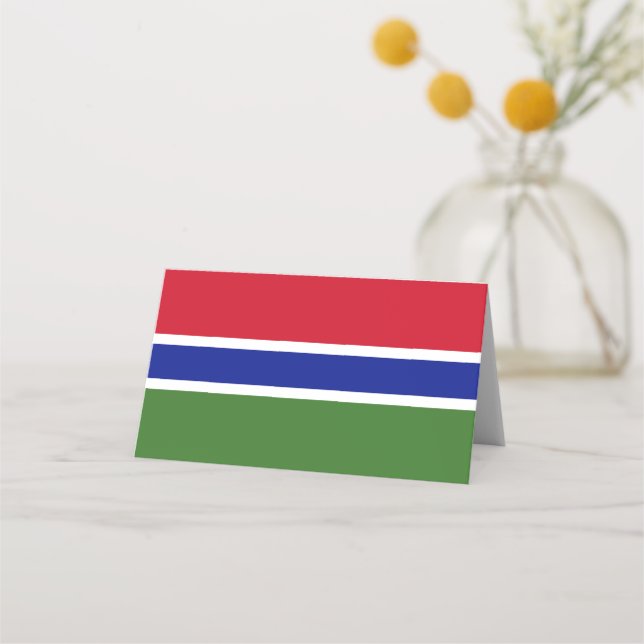 Tarjeta De Asiento Bandera de Gambia (Anverso)