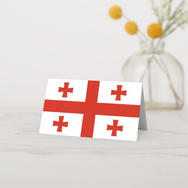 Tarjeta De Asiento Bandera de Georgia (Anverso)