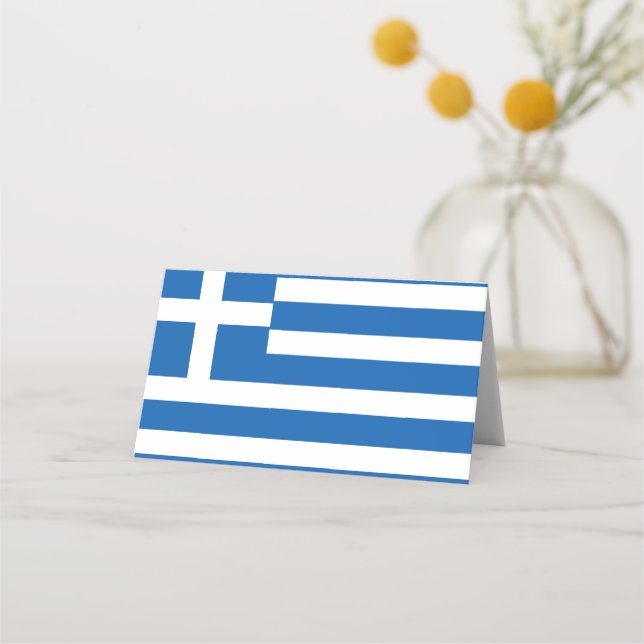 Tarjeta De Asiento Bandera de Grecia (Anverso)