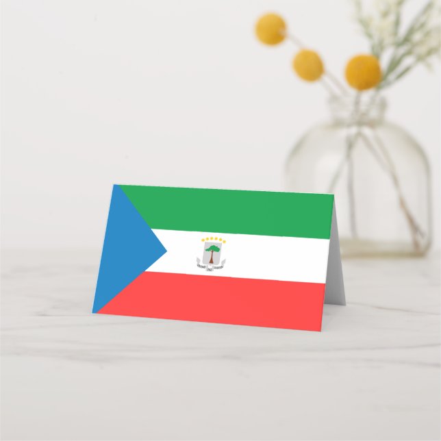 Tarjeta De Asiento Bandera de Guinea Ecuatorial (Anverso)