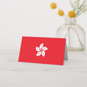 Tarjeta De Asiento Bandera de Hong Kong