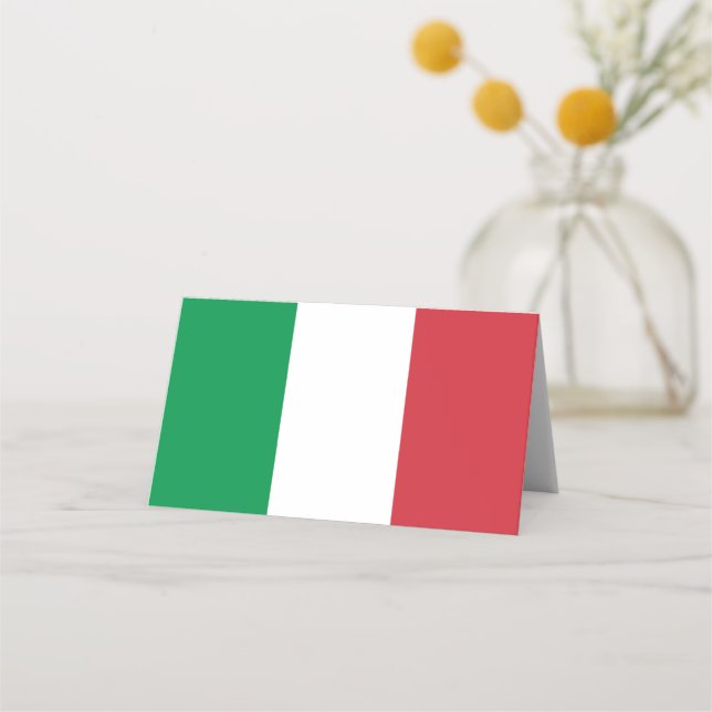 Tarjeta De Asiento Bandera de Italia (Anverso)