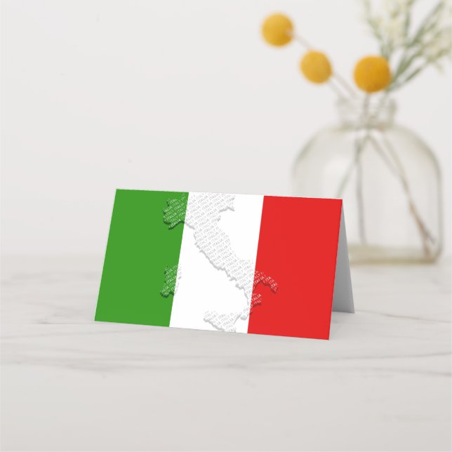 Tarjeta De Asiento Bandera de Italia (Anverso)