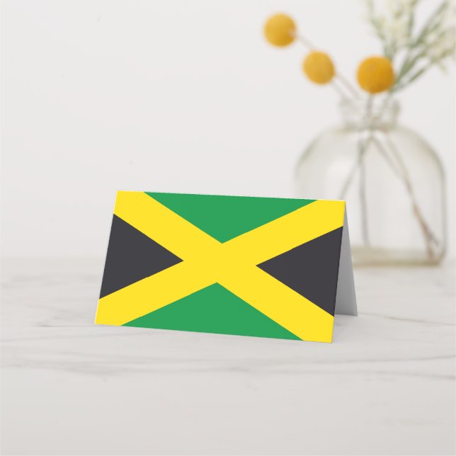 Tarjeta De Asiento Bandera de Jamaica (Anverso)
