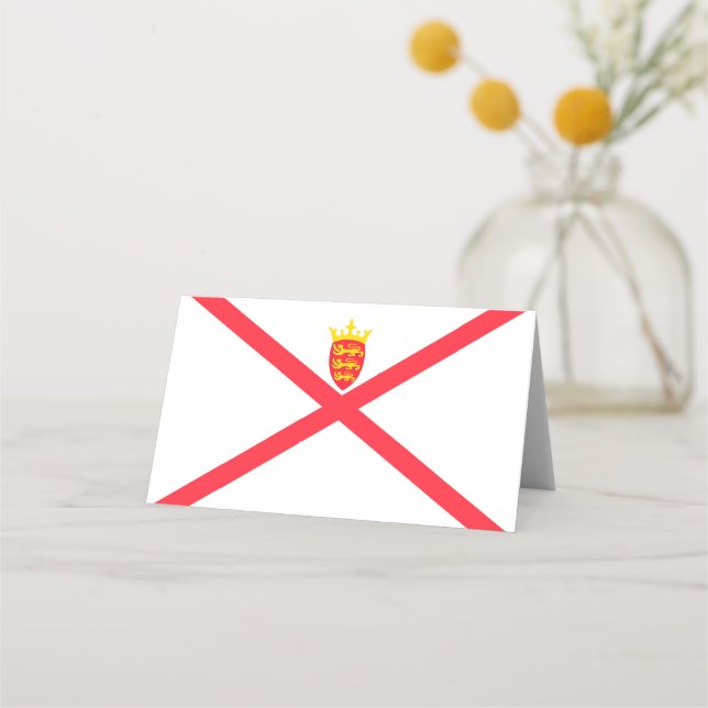 Tarjeta De Asiento Bandera de la Isla de Jersey (Anverso)