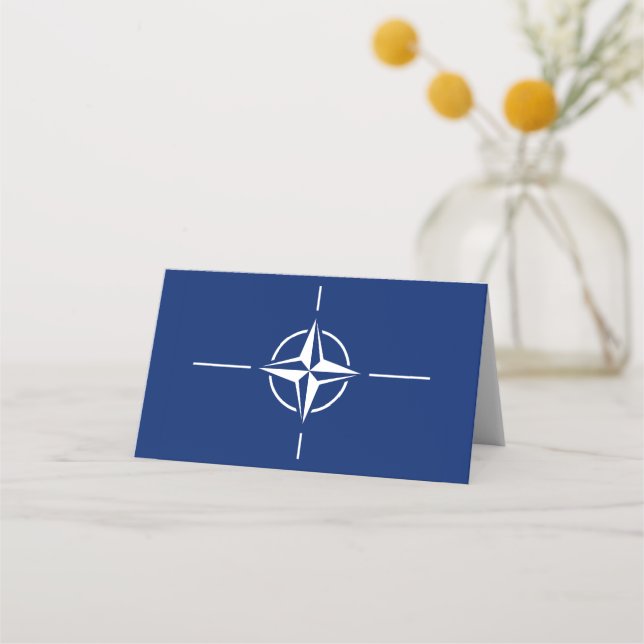 Tarjeta De Asiento Bandera de la OTAN (Anverso)