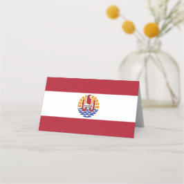 Tarjeta De Asiento Bandera de la Polinesia Francesa