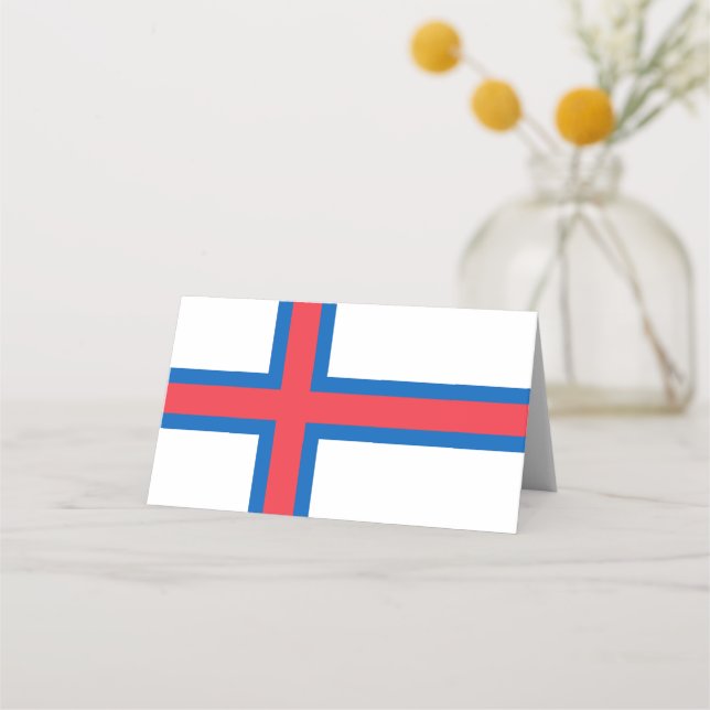 Tarjeta De Asiento Bandera de las Islas Feroe (Anverso)