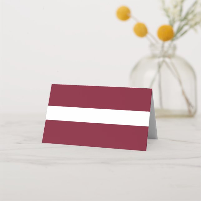 Tarjeta De Asiento Bandera de Letonia (Anverso)