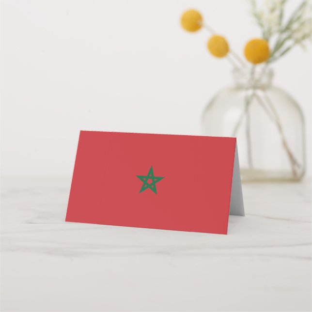Tarjeta De Asiento Bandera de Marruecos (Anverso)