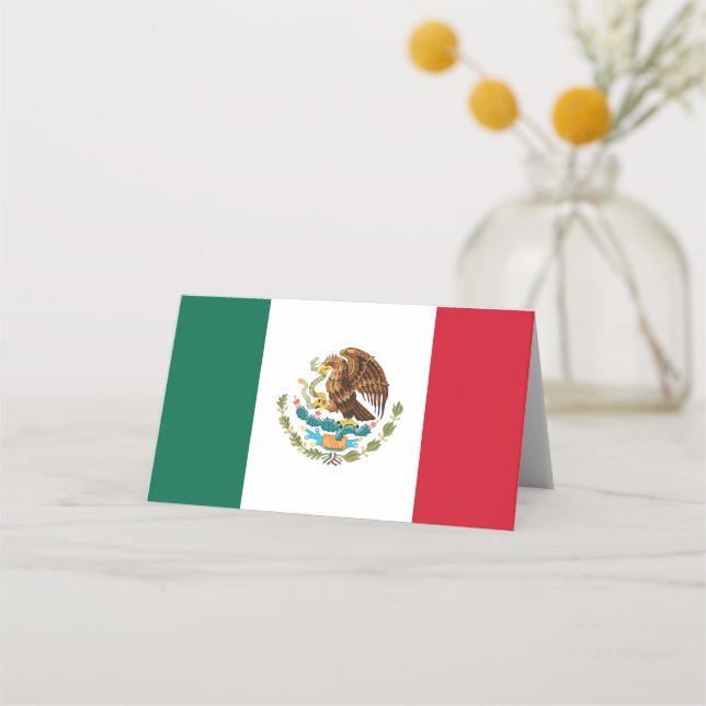 Tarjeta De Asiento Bandera de México (Anverso)