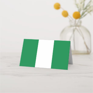Tarjeta De Asiento Bandera de Nigeria