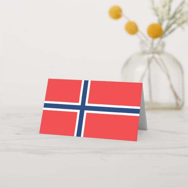 Tarjeta De Asiento Bandera de Noruega (Anverso)