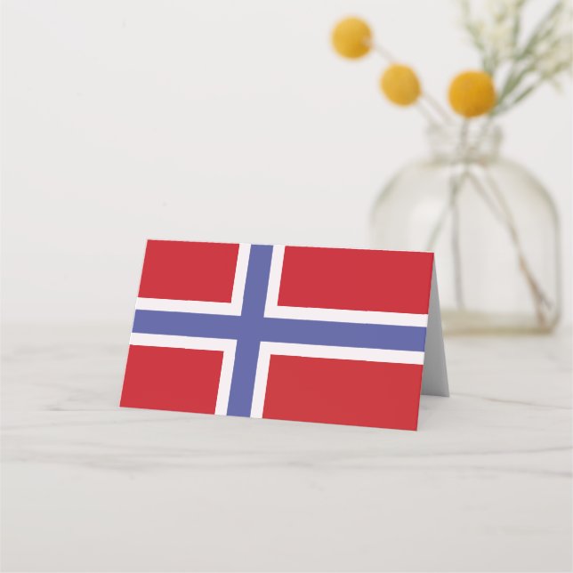 Tarjeta De Asiento Bandera de Noruega (Anverso)