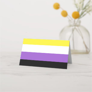 Tarjeta De Asiento Bandera de Orgullo no binaria