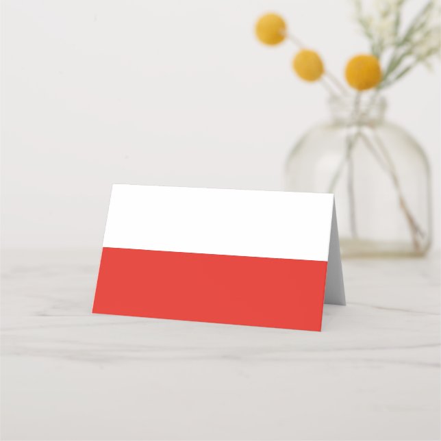 Tarjeta De Asiento Bandera de Polonia (Anverso)