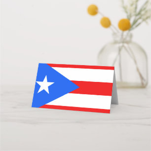 Tarjeta De Asiento Bandera de Puerto Rico