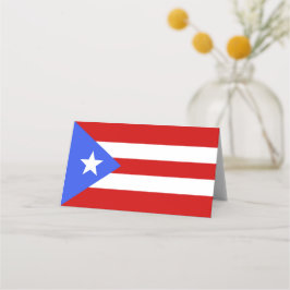 Tarjeta De Asiento Bandera de Puerto Rico