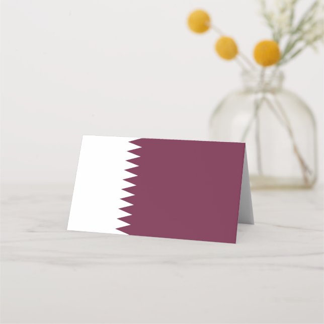 Tarjeta De Asiento Bandera de Qatar (Anverso)
