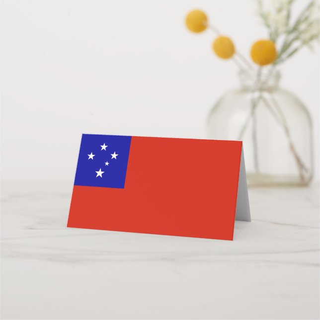 Tarjeta De Asiento Bandera de Samoa (Anverso)