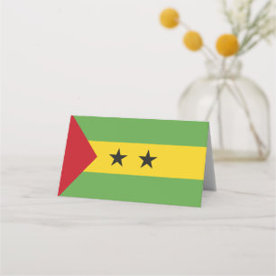 Tarjeta De Asiento Bandera de Santo Tomé y Príncipe