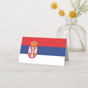 Tarjeta De Asiento Bandera de Serbia
