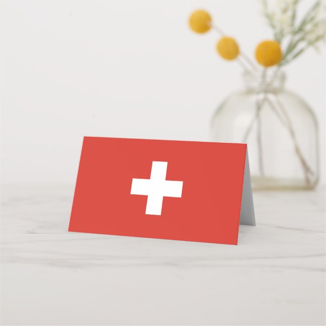 Tarjeta De Asiento Bandera de Suiza (Anverso)