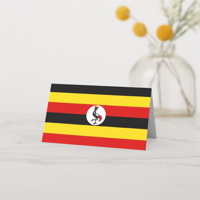 Tarjeta De Asiento Bandera de Uganda (Anverso)