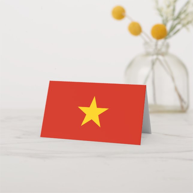 Tarjeta De Asiento Bandera de Vietnam (Anverso)