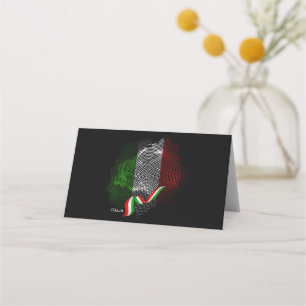Tarjeta De Asiento bandera italiana