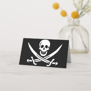 Tarjeta De Asiento Bandera pirata