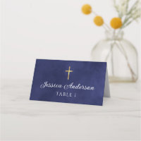 Baptism Boy Elegante acuarela azul real