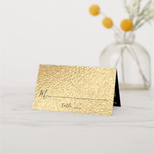 Tarjeta De Asiento Bar o Bat Mitzvah Elegante Oro y Negro