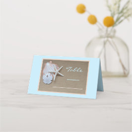 Tarjeta De Asiento Beach on Burlap Place Card