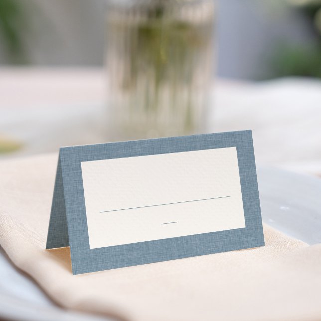 Tarjeta De Asiento Bebé ducha azul chambray simple lindo (Subido por el creador)