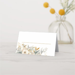 Tarjeta De Asiento Bebé Neutral En Baby Shower Floral En Bloom