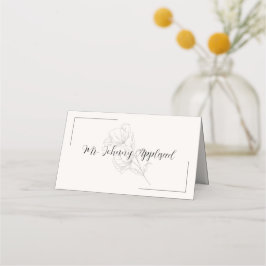 Tarjeta De Asiento Beige Elegance Place Cards