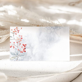 Tarjeta De Asiento Bellas de nieve minimalistas de invierno